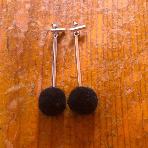 Pom-Pom Sterling Silver Earrings - Picture 1 of 3